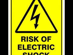 Sign risk of electric shock