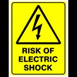 Sign risk of electric shock